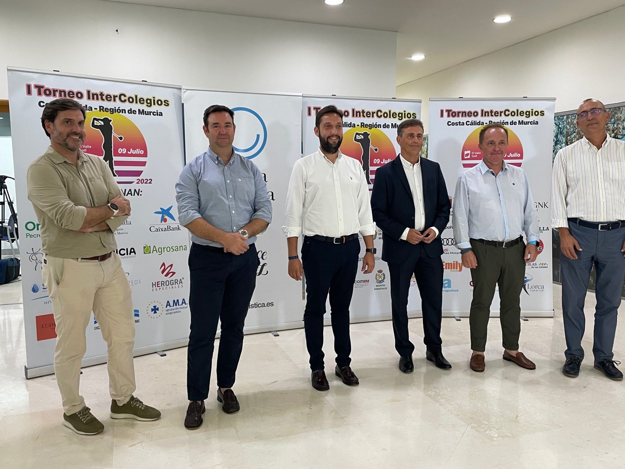 El COFRM participa con dos equipos de farmacéuticos en el I Torneo Intercolegios de golf Costa Cálida-Región de Murcia