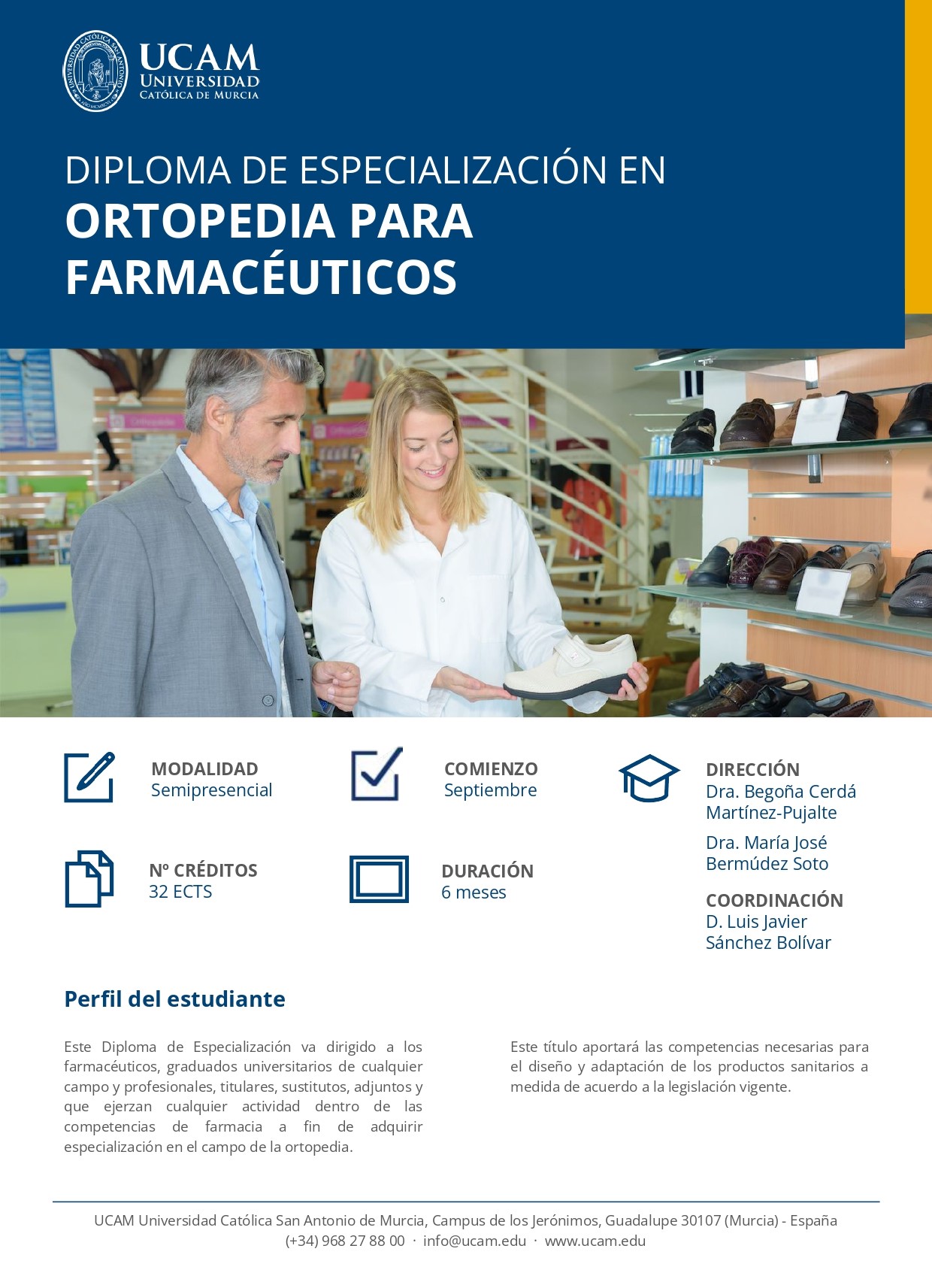 Últimas plazas en el Curso de Especialización en Ortopedia para Farmacéuticos “José Tomás Mijimolle”